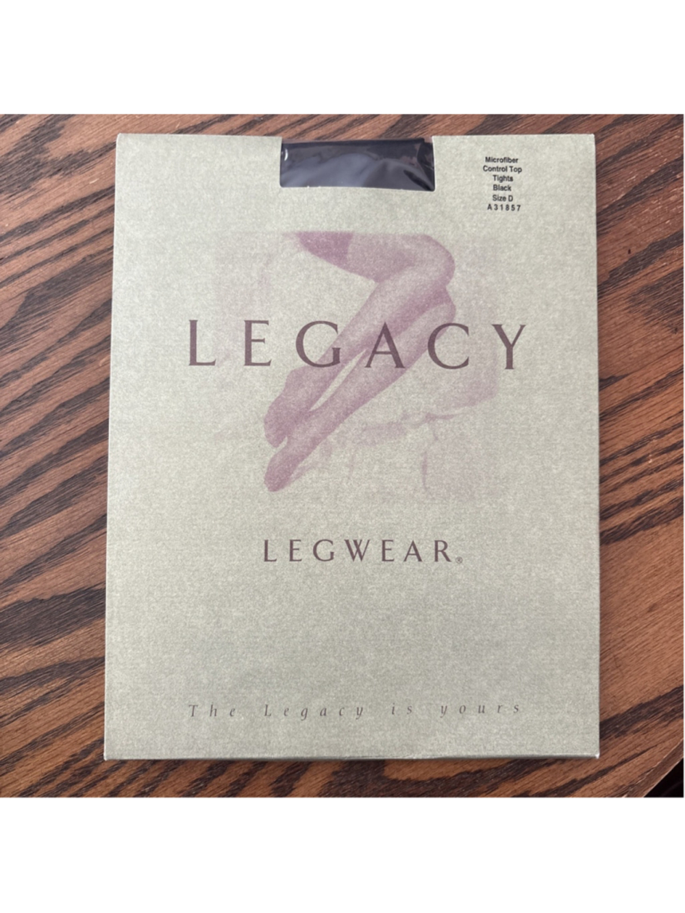 NEW Legacy Legwear 1 Pair Black tights Size D control top Pantyhose A31857